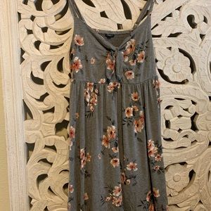 Torrid Floral Grey Dress (knee length)